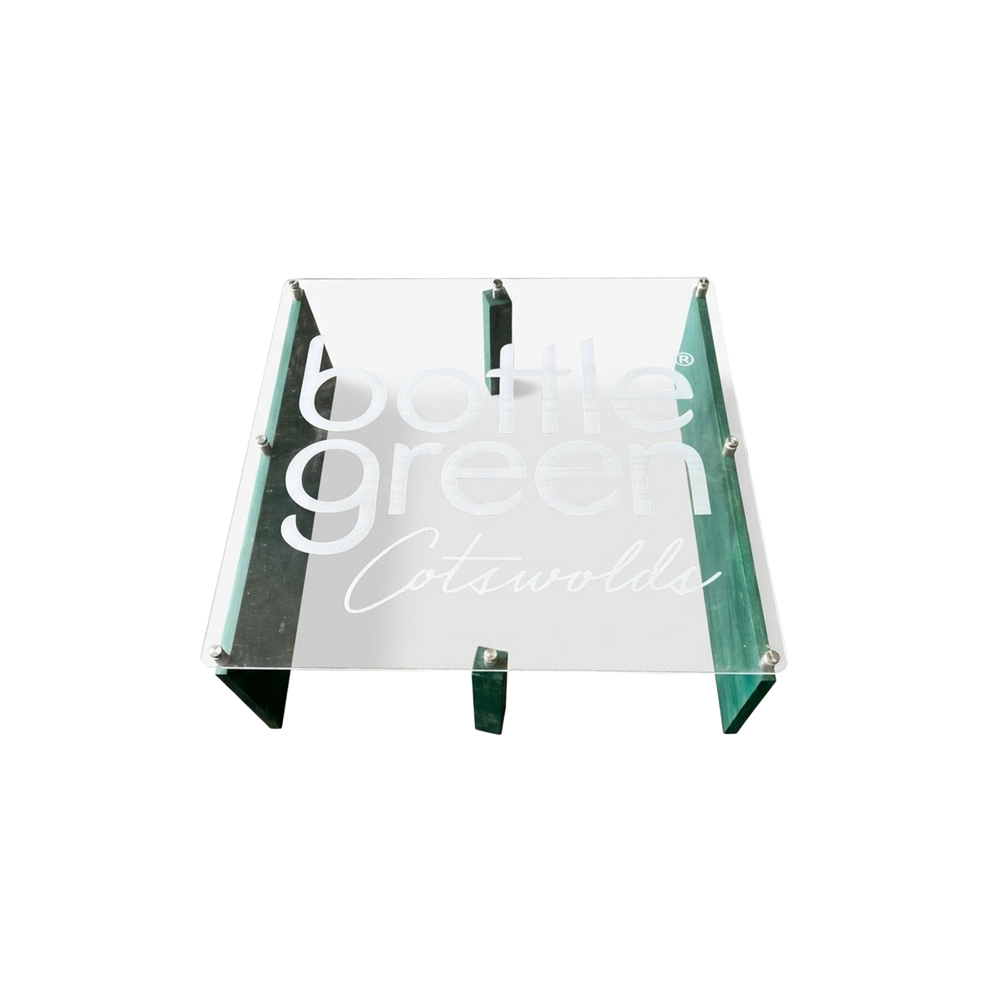 Bottle Green Glass Table