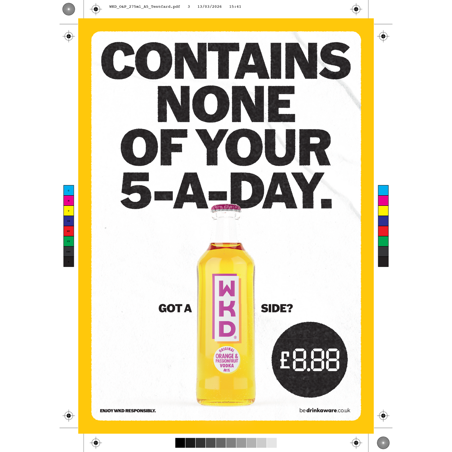 WKD O&P Bottle A3 Poster