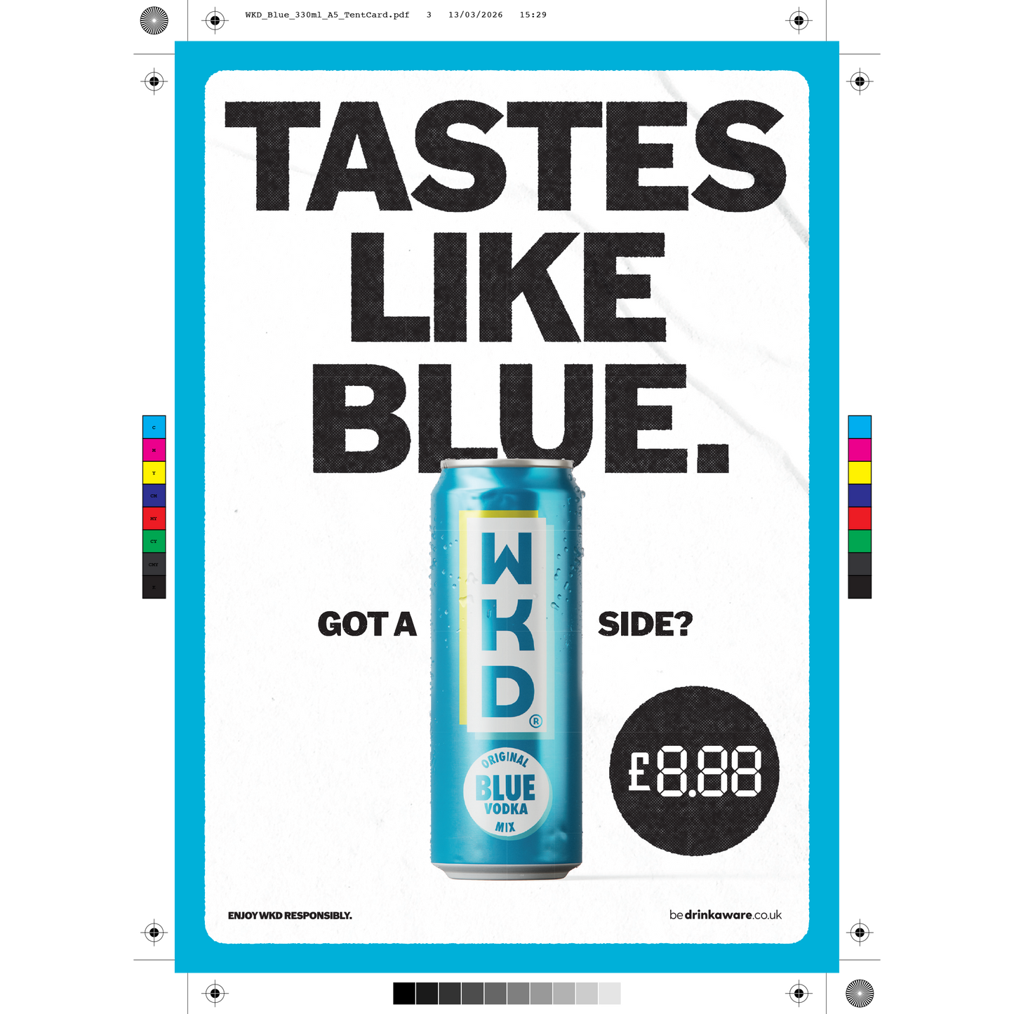 WKD Blue Can A4 Poster
