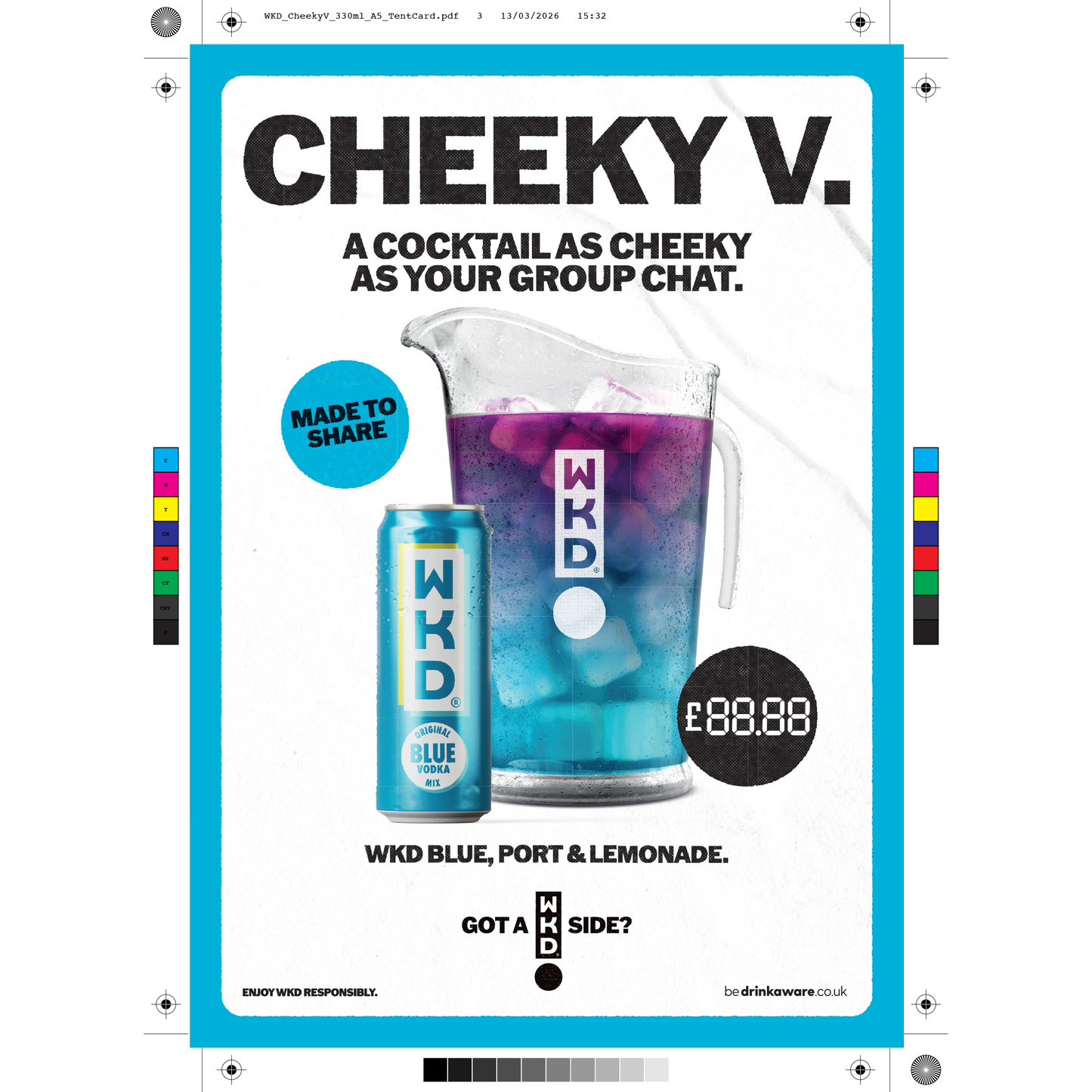 WKD Cheeky V A4 Poster