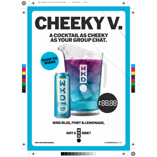 WKD Cheeky V A3 Poster