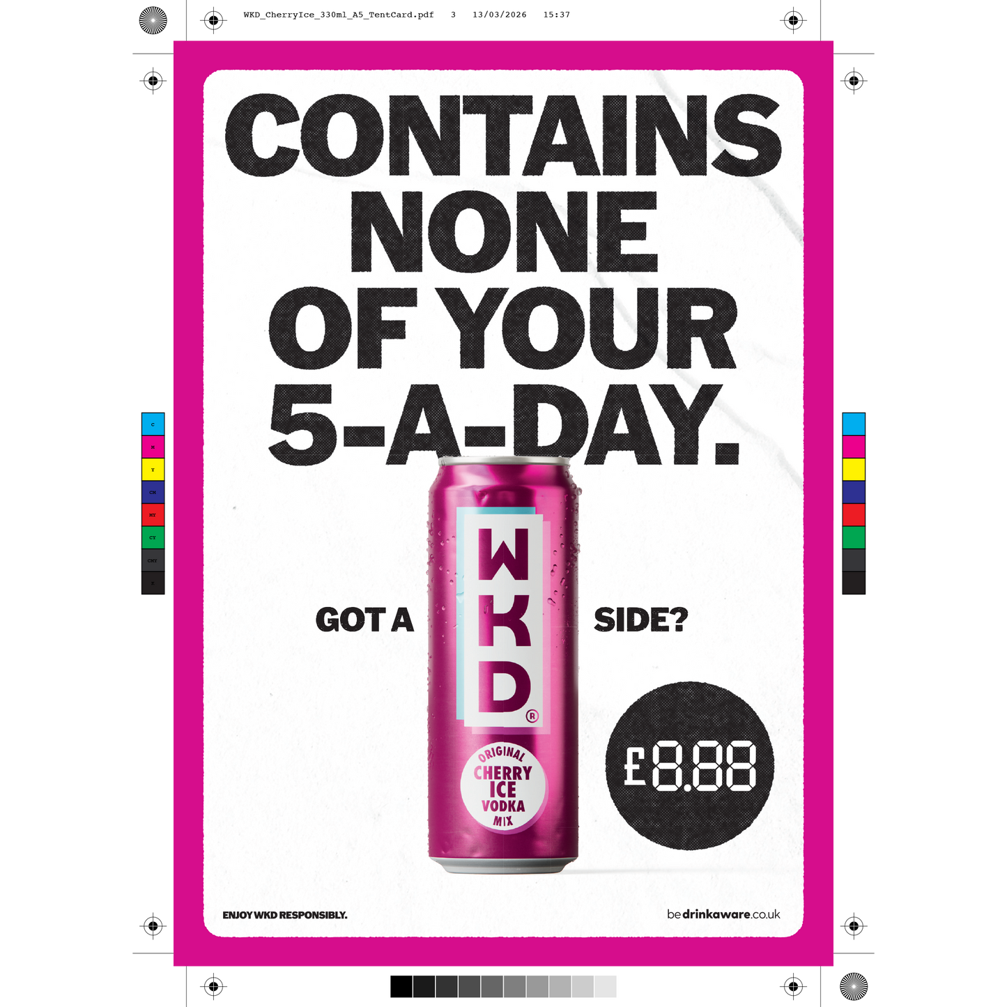 WKD Cherry Ice Can A3 Poster