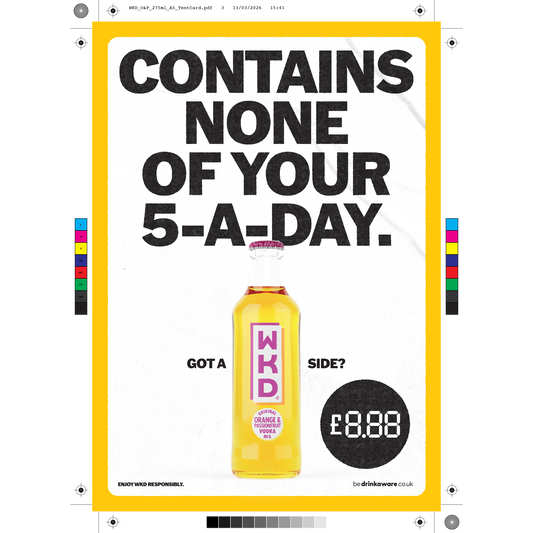 WKD O&P Bottle A4 Poster