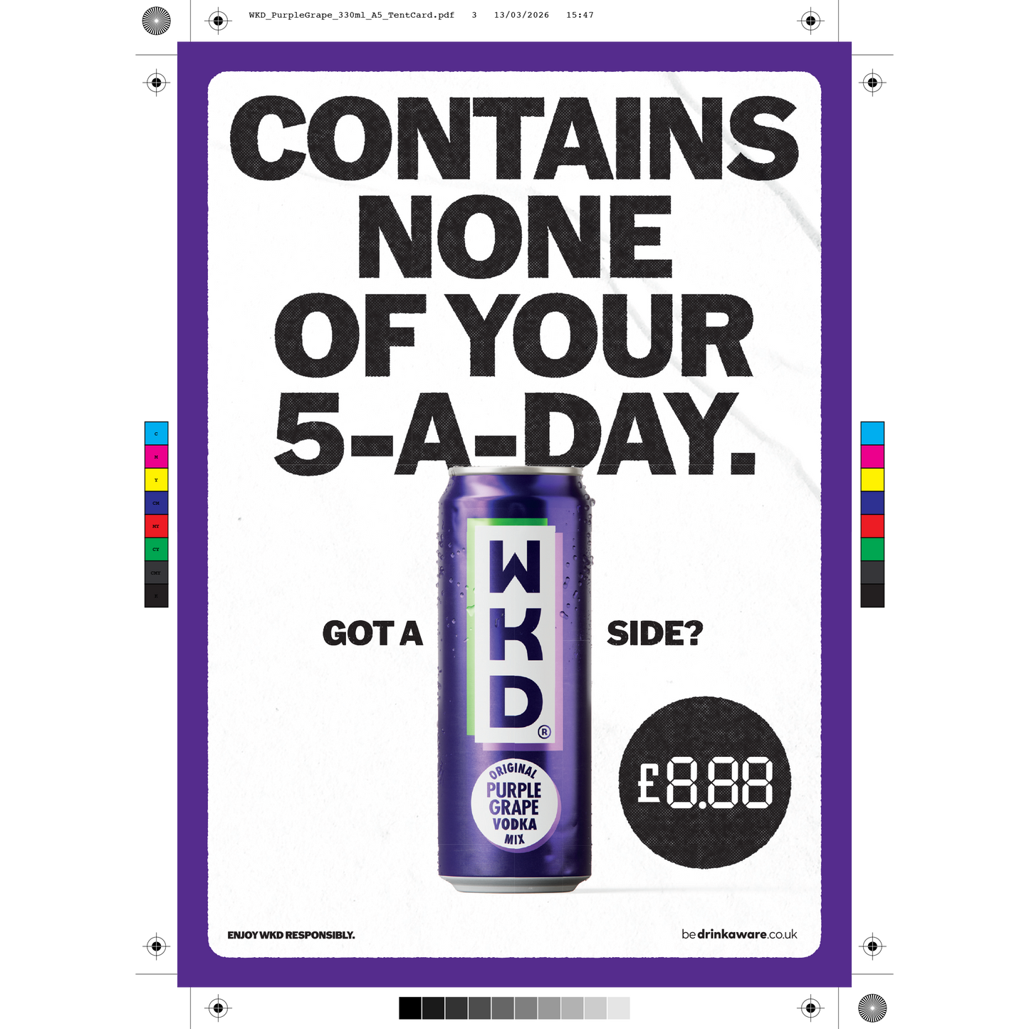 WKD Purple Grape Can A4 Poster