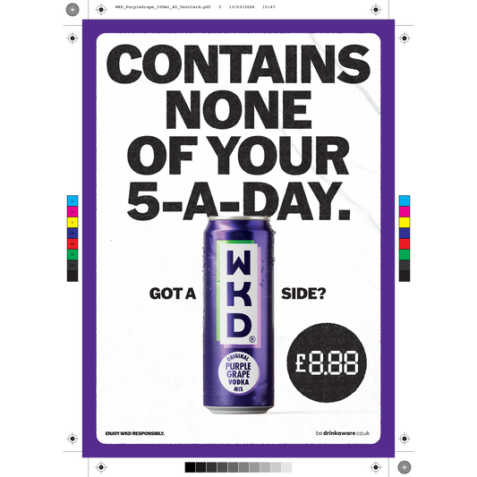 WKD Purple Grape Can A3 Poster
