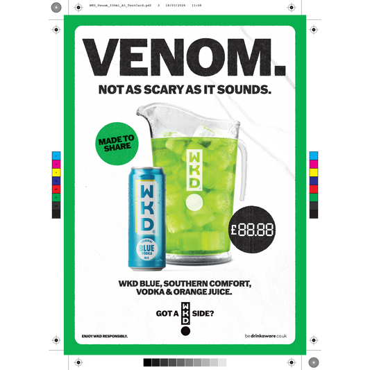 WKD Venom A4 Poster